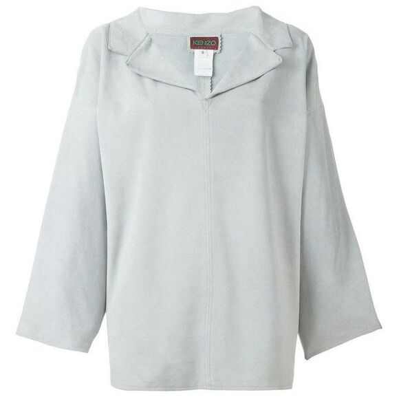 SAINT LAURENT Tops - Kenzo Relaxed-Fit Suede Blouse